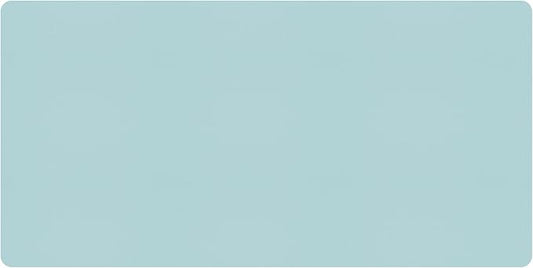 Bloss Light Blue Desk Mat, Large Mouse Pad, Leather Desk Blotter, Waterproof Desk Pad for Office Home Decor/31.5×15.7 Inch