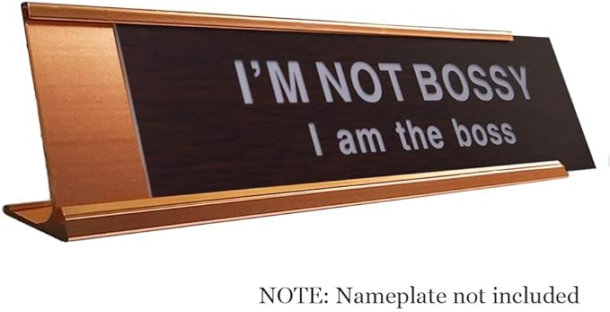 2" x 10" Nameplate Desktop Holder 2 Pack (Rose Gold)