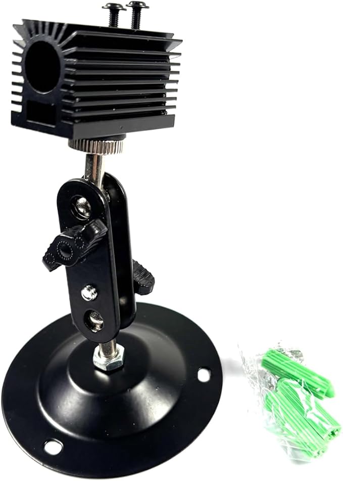 12mm Laser Positioning Bracket, 360-Degree Adjustable, Black Alumina, 1-Pack