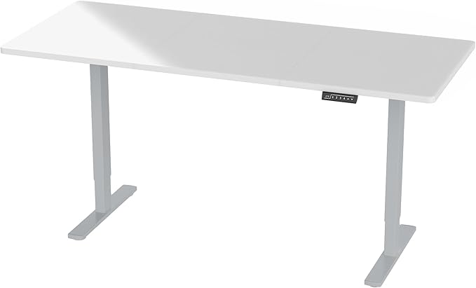 VIVO Electric Dry Erase 71 x 30 in Standing Desk, Memory Height Adjustment, 1B Series, Holds 220 lbs, Whiteboard Top Gray Frame, DESK-KIT-1G7WE