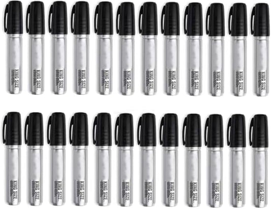 King Size Permanent Markers, 24 Count Black Markers Permanent Chisel Tip Thick Markers.