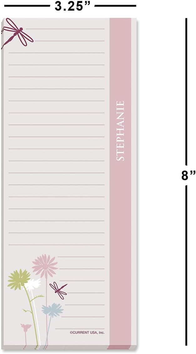 Current Dragonfly Personalized Lined Shopping List Pads - Set of 3
