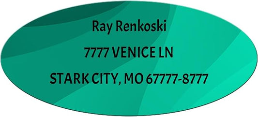 Made in USA Custom Return Address Stickers Labels Customized Mailing Label for Envelopes, Personalized Self Adhesive Flat Sheet Oval Labels