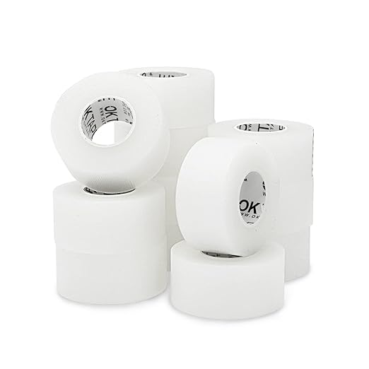 OK TAPE OKPore Transparent Medical Tape (Pack of 12) - First Aid Surgical Tape Hypoallergenic and Breathable for Wound Dressing Care, Latex Free, 1in x 10yds