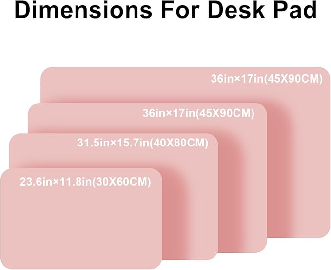 PU Leather Desk Pad Protector Gaming Mouse Pad Non Slip Desk Mat for Keyboard and Mouse Waterproof Desk Writing Pad for Office and Home Desk Accessories(Pink, 31.5 * 15.7)