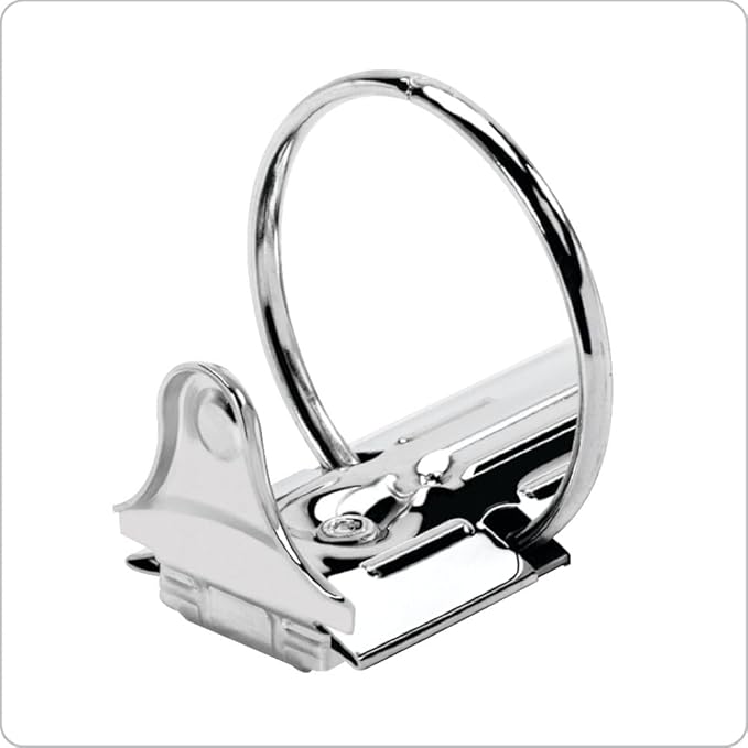 Cardinal Economy 3-Ring Binders, 1", Round Rings, Holds 225 Sheets, ClearVue Presentation View, Non-Stick, White, Carton of 12 (90621)