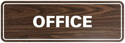 Signs ByLITA Standard Office Sign - Professional Business Signage - Easy to Install (Walnut) - Small 1 Pack