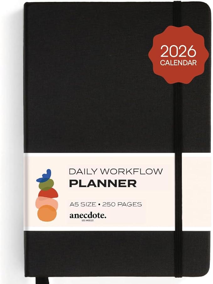 Anecdote 2026 Planner: A Monthly, Weekly & Daily Planner 2026 for Planning Your Success - A5 Size Hardcover Start Anytime and Achieve your Goals - Black