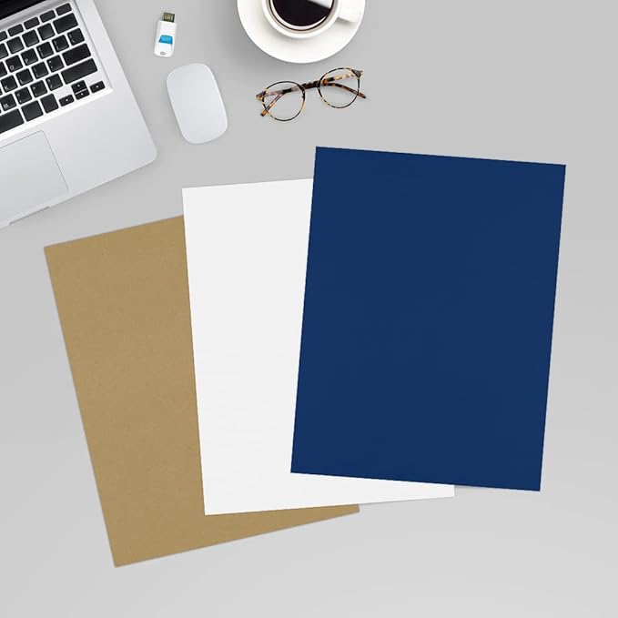 LUXPaper 8.5" x 11" Paper | Letter Size | Navy Blue | 80lb. Text | 50 Qty