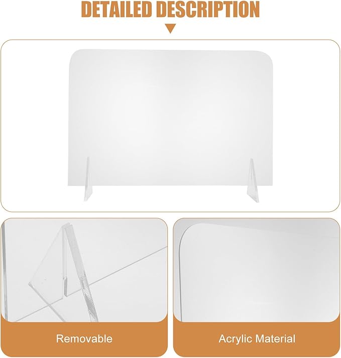 Generic 5Pcs Acrylic Writing Boards 20X30Cm Desktop Message Whiteboards for Office and Student Note Taking, Reusable Memo Boards for Meetings and Study