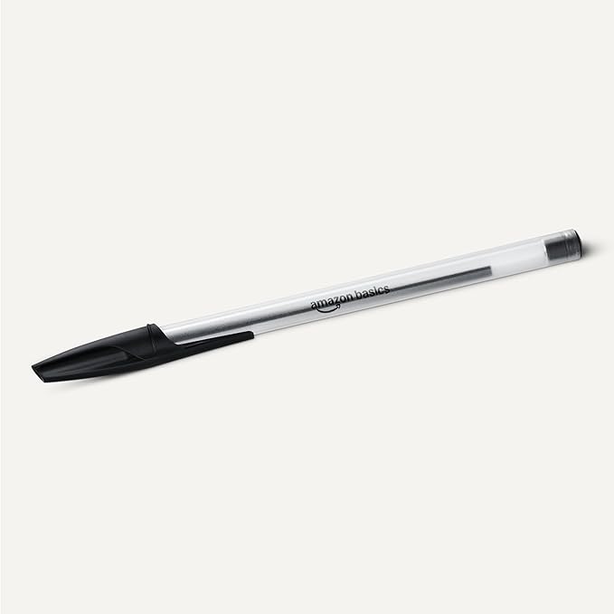 Amazon Basics Ballpoint Pens, 1.0mm, Black, 144 Pack