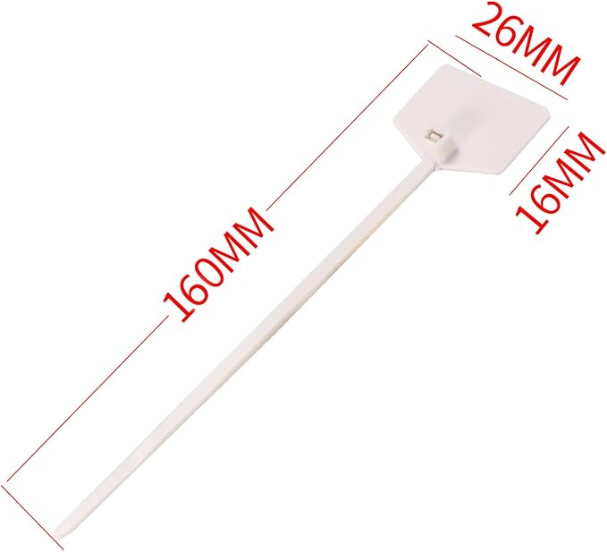 6 in Cable Tags Zip Tie Labels, Nylon Cable Ties with Marker, Plastic Water Proof Tags, Self-Locking Written-on Cord Label for Cabling, Wire Marking Label, Shipping Hanging Tags - Yellow/ 100pcs