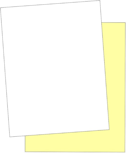 "Plain" Collated Color Paper (Not Carbonless) for Laser and Ink Jet Printers (Pack of 500 Sheets 2 Part)