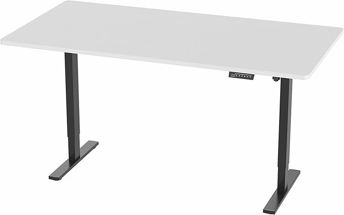 VIVO Electric 71 x 36 in Standing Desk, Memory Height Adjustment, 1B Series, Holds 220 lbs, White Top Black Frame, DESK-KIT-1B7W-36