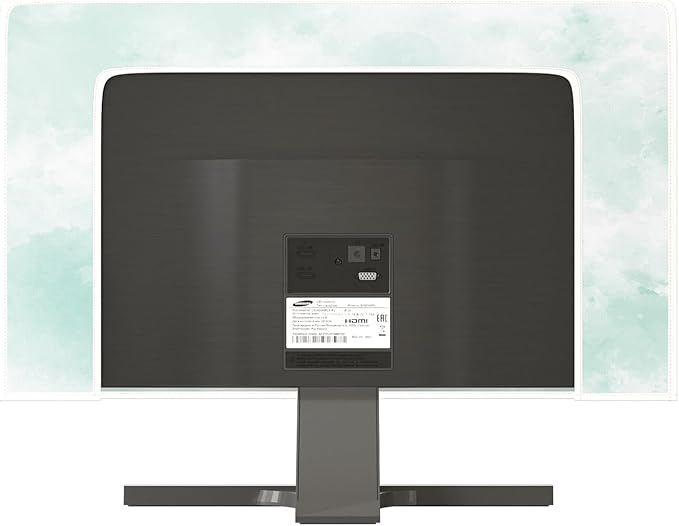 Baocicco Abstract Watercolor Waterproof TV Display Screen Cover 40, 41, 42, 43 Inch Cyan Marble Dip Dyeing Dust Proof TV Covers for Television Screen Anti-Static Dustproof Protective，Mint Green