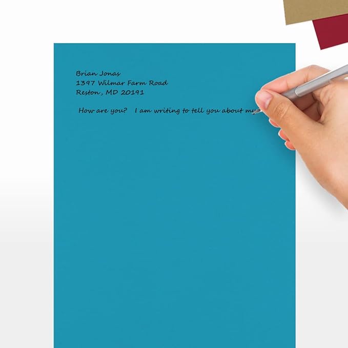 LUXPaper 8.5" x 11" Paper | Letter Size | Bright Blue | 60lb. Text | 1,000 Qty