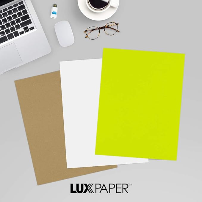 LUXPaper 8.5" x 11" Paper | Letter Size | Wasabi Green | 80lb. Text | 50 Qty