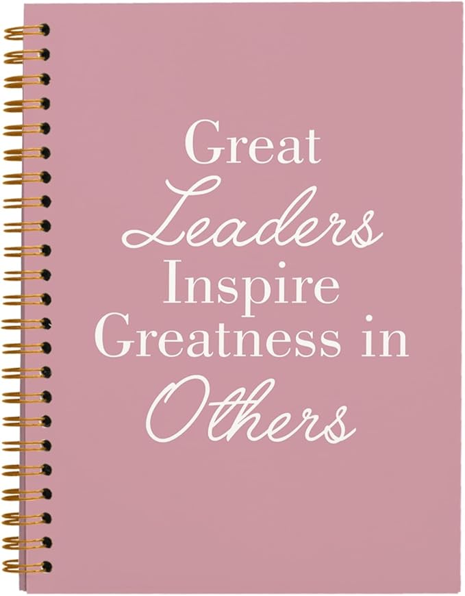 OXW Pink Meeting Notebooks for Work, Leadership Gifts Office Work Notebook Journal for Writing Note Taking, Thank You Gifts for Women Men Leader Boss Mentor Principal Manager, 5.5"x8.3"
