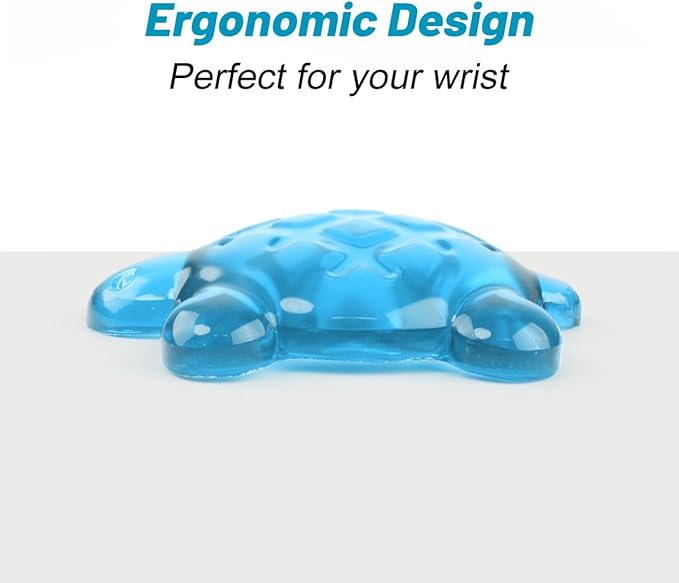 Lucocia Silicone Gel Mouse Wrist Rest,Cute Turtle Shape Ergonomic Elbow Mouse Rest Wrist Pad,Comfort Support for Typing and Gaming-Blue