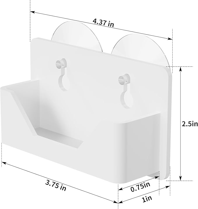 PecMuikee Window Mount Business Card Holder with Suction Cups，White Acrylic Business Card Display Stand,Multiple Business Card Holders for Office, Exhibition, Home, Restaurant 1Slot 2 Pcs