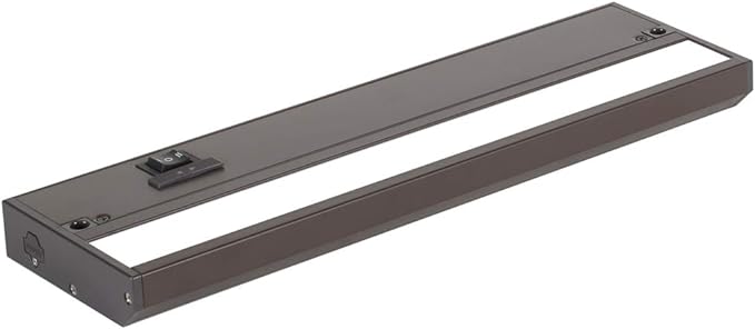 LED Under Cabinet Lighting Hardwired - 3CCT 12 Inch Bronze Finish - Undercabinet Lights for Kitchen - Linkable Undercounter Dimmable Plug in Light or Hard Wired - Under Counter Fixture Direct Wire