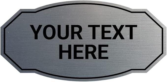 Custom Victorian Wall or Door Sign – Personalized Plastic Sign with Your Text – Easy to Install with Strong Double-Sided Tape – Indoor/Outdoor Use – Made in the USA