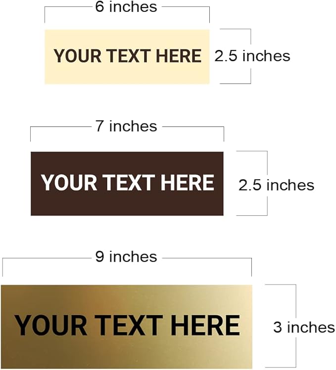 Basic Custom Personalizable Wall or Door Sign | Your Custom Message | Enter Your Text | Easy to Install Comes With Strong 2 Sided Foam Tape | Business and Property Signs | Made in the USA