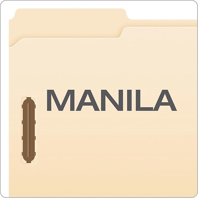 Pendaflex Manila Fastener Folders, Legal Size, 2 Fasteners, 1/3 Cut, 50/BX (FM313EE)