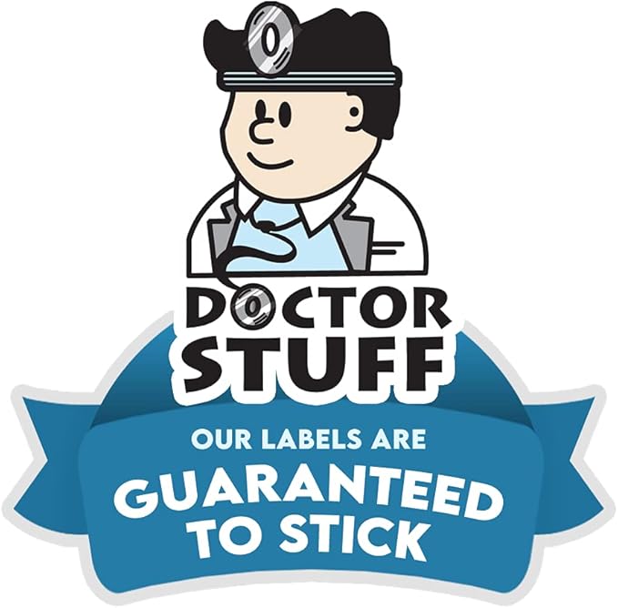 Doctor Stuff - File Folder Labels, Terminal Digit Filing, Consecutive Double Digit Numbers 00-09, Compatible with SMEAD DDS - SMDM Series Chart Stickers, Yellow, 1" x 1-1/2", 500/Roll