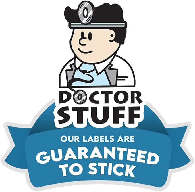 2024 Year Labels, Doctor Stuff 2024 Chart Stickers, Fluorescent Yellow Color Coded, USA Made Year Stickers for End Tab File Folders, 500 Labels per Roll, 1 Roll, 3/4" x 1-1/2"