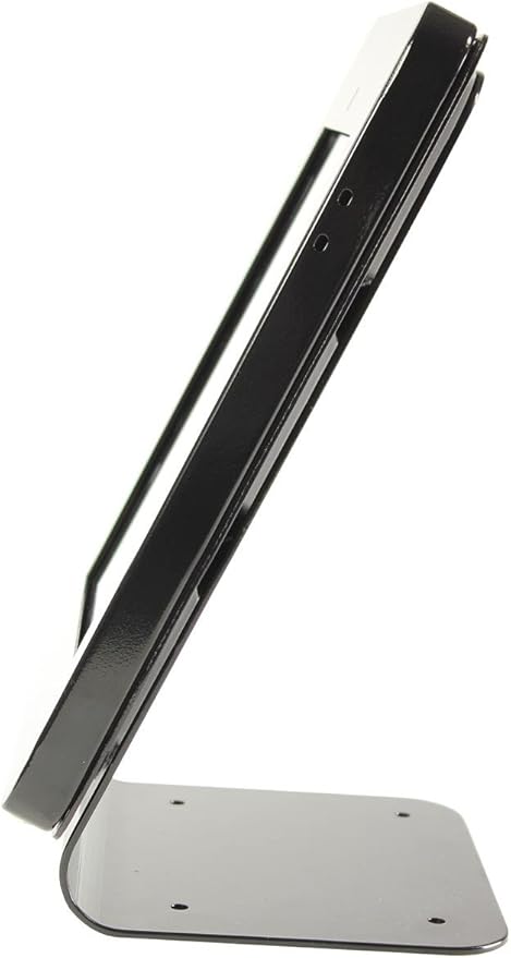 Displays2go iPad Counter or Table Stand, Fits 2-4 and iPad Air, Locking Enclosure, Hidden Home Button (Black Steel/Aluminum)