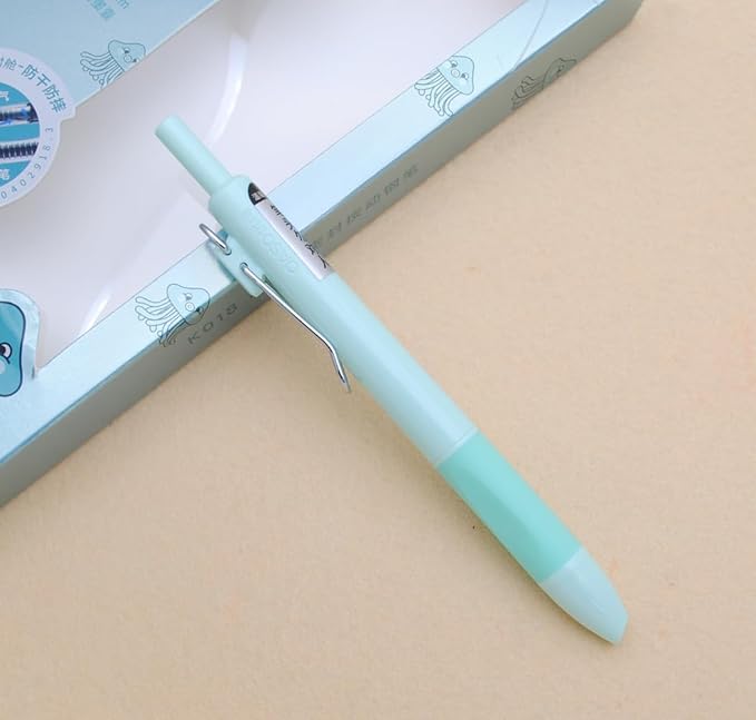 xixixiaozhu OASO K018 Sealed Retractable Fountain Pen Set 0.5mm with 2pcs Blue Ink Cartridges Smooth Writing for School Students (Light Green)