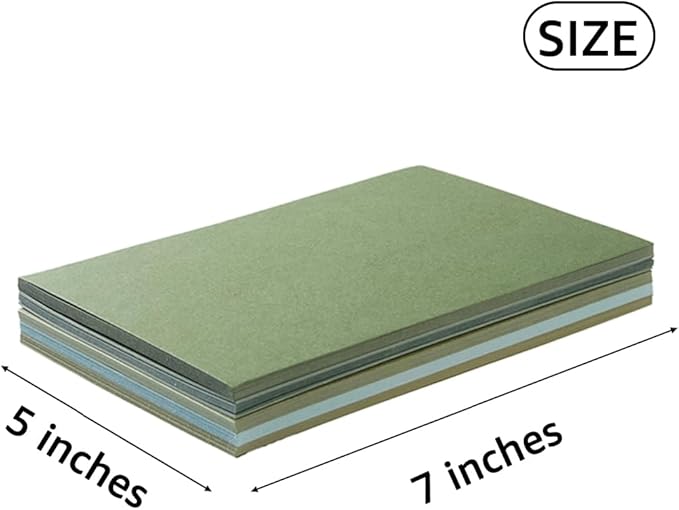 50 Sheets Colored Cardstock Paper 5 Colors, 250 GSM Heavy Card Stock for DIY Art Projects, Cards (Green, 5x7)