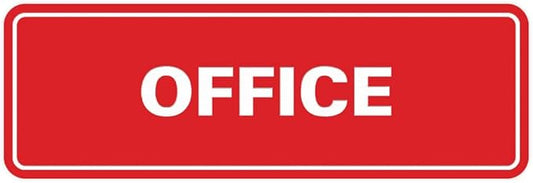 Signs ByLITA Standard Office Sign - Professional Business Signage - Easy to Install (Red) - Small 1 Pack
