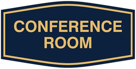 Fancy Conference Room Sign (Blue/Gold) - Small
