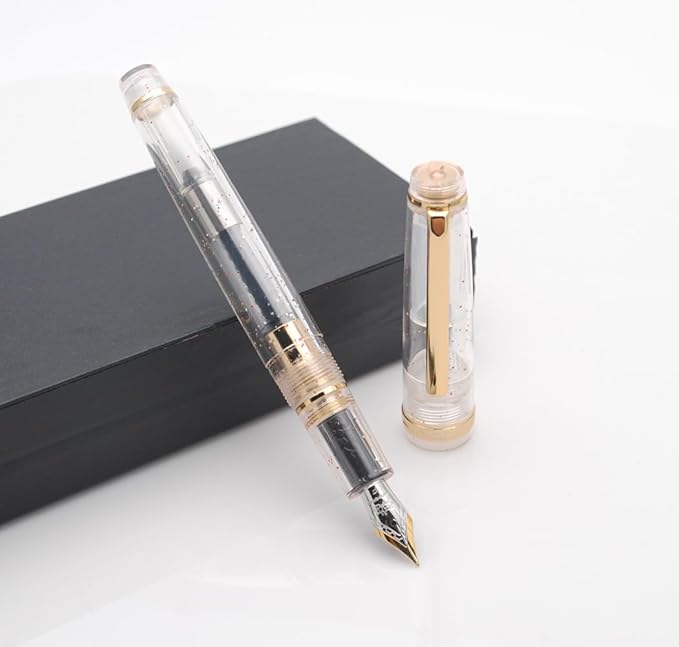 JINHAO 82 Fountain Pen (Transparent Fluorescent,Fine Nib 0.5mm)