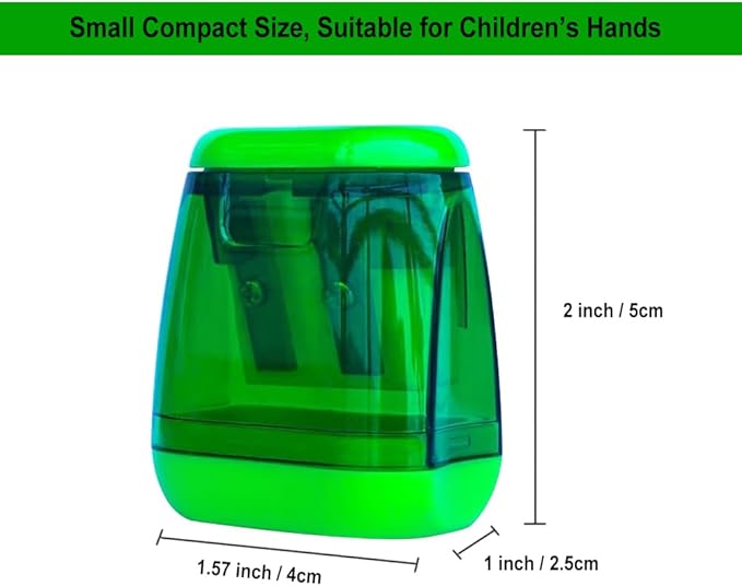 Colored Manual Pencil Sharpeners in Bulk, BOPART 24pcs Small Handheld Pencil Sharpener Dual Holes with Lid for Kids Adults at Classroom School Office Home (24Pcs Sharpeners - D)