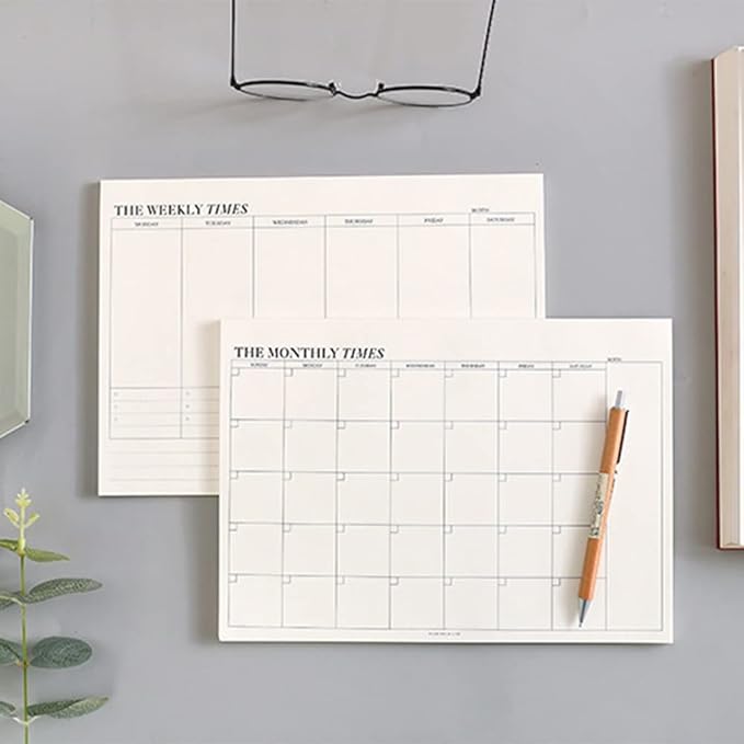 60 Page Schedule Planning Notepad, 245175 mm Tear-Off Sheets Weekly Planner for Organising Goals, Tasks, Notes
