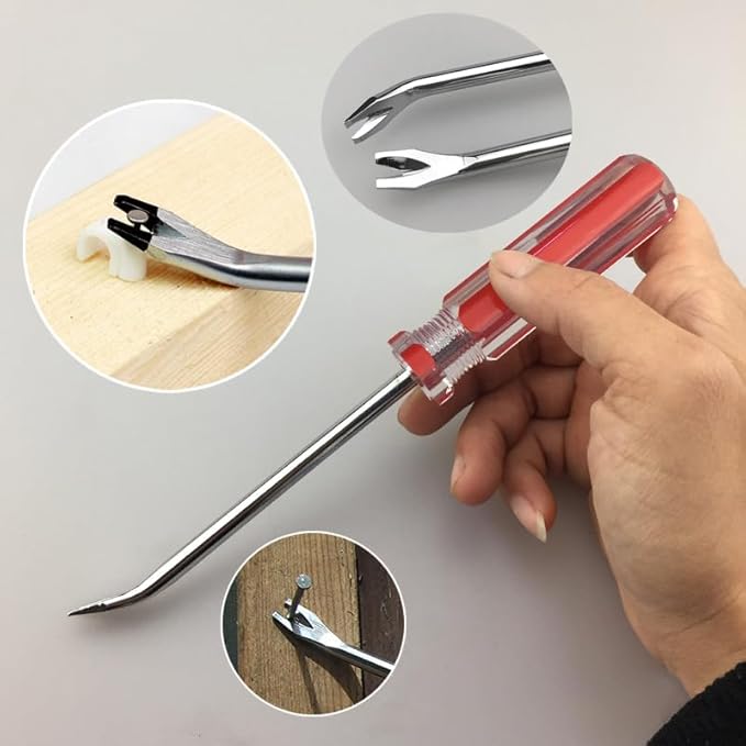 2pcs Upholstery Staple Remover Tool with Nail Puller Pliers Tack Puller Staple Puller, Nail Remover Tool for Furniture Floor Carpet Wall Wooden Case Photo Frame