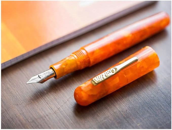 Conklin All American Fountain Pen in Sunburst Orange – Omniflex Nib, Vibrant Design & Flexible Craftsmanship – Ideal Gift for Pen Enthusiasts & Collectors