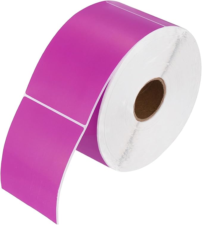 PATIKIL 1000Pcs Colored Coding Labels Stickers, 5x3 Inch Rectangle Inventory Stickers Self Adhesive Tags for Office Business Inventory Management Product Labeling Home Decor, Purple
