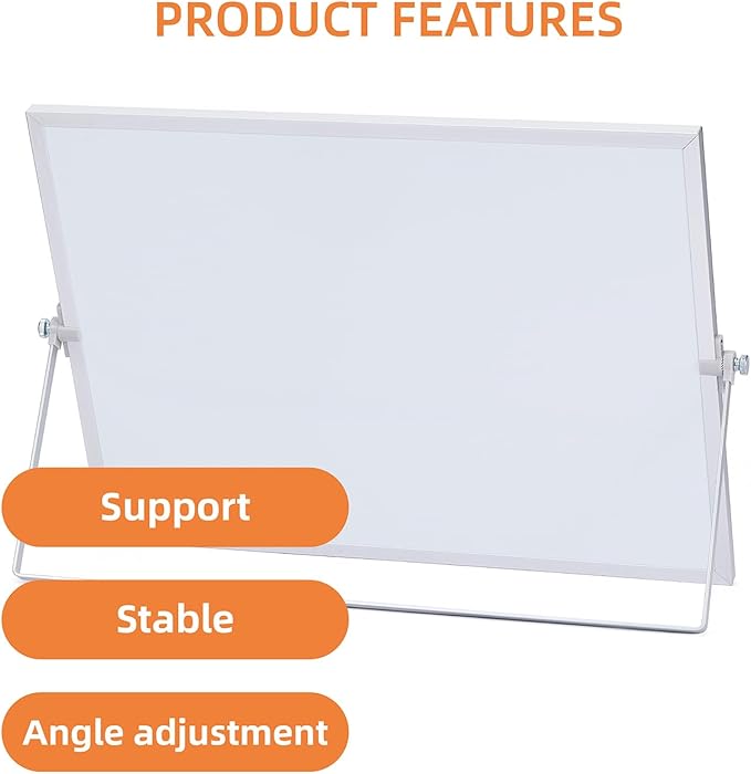 MXG Magnetic White Board Dry Erase, 10x14 Inch Double Sided Small Whiteboard with Stand, Includes 4 Markers, 4 Magnets & Eraser, Portable White Board for Desktop,Wall,Office,&Classroom