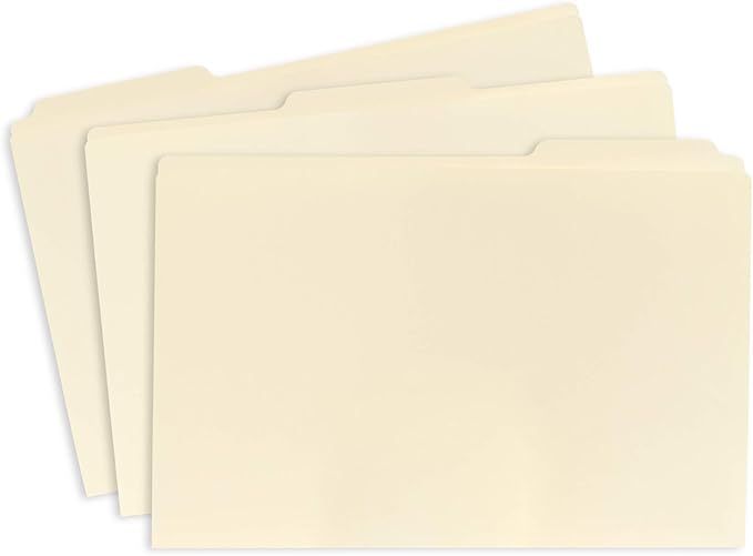 Blue Summit Supplies 11x17 Folders for Blueprints, Plans, Drawings, and Construction, Manila 11x17 File Folders, Bulk 50 Pack