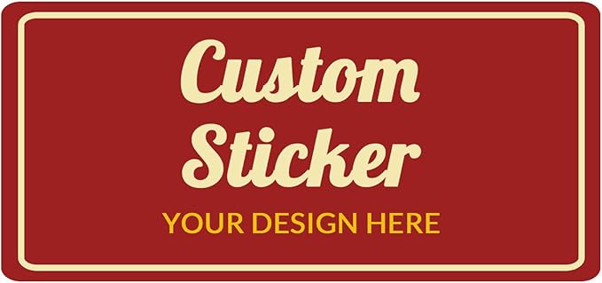 100-500 Pcs Custom Stickers Labels Personalized Labels with Any Design Image Logo Text for Business Logo,1/2/3/4 inch Customized Stickers (Rectangle-2)