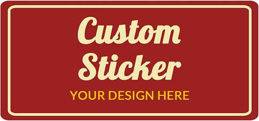 100-500 Pcs Custom Stickers Labels Personalized Labels with Any Design Image Logo Text for Business Logo,1/2/3/4 inch Customized Stickers (Rectangle-2)