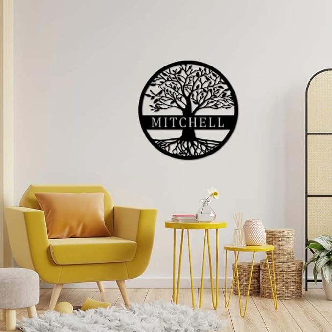 Custom Name Elaborate Tree of Life Metal Sign Personalized Tree of Life Metal Wall Decor Tree of Life Wall Art Family Tree Wall Decor Metal Outdoor Wall Art Custom Metal Signs Personalized