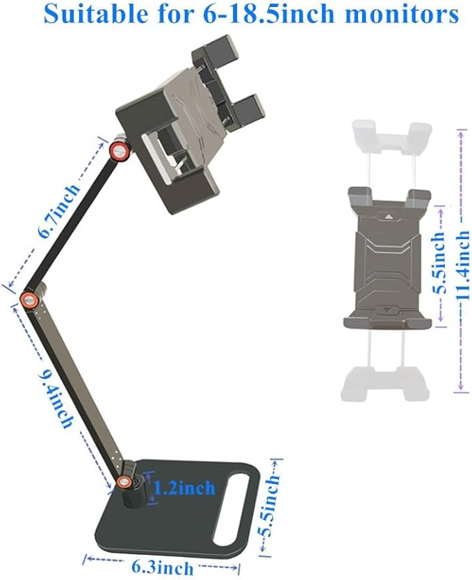 WYSXEBWZ Portable Monitor Holder for 6-18.5 Inch Screen Desktop Expandable Monitor Stand 13 inch Tablet Stand