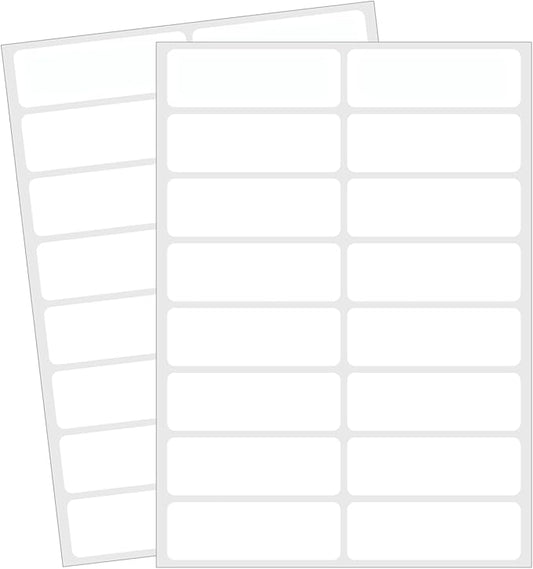 Blank Removable Labels, 1x3 Inch White Freezer Labels for Food Containers, Freezer Label to Write on/Waterproof - 240Pcs