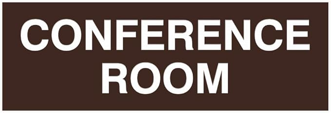 Signs ByLITA Basic Conference Room Sign (Dark Brown) - Large