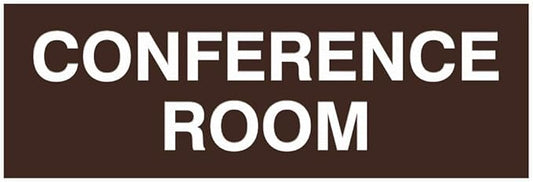 Signs ByLITA Basic Conference Room Sign (Dark Brown) - Small